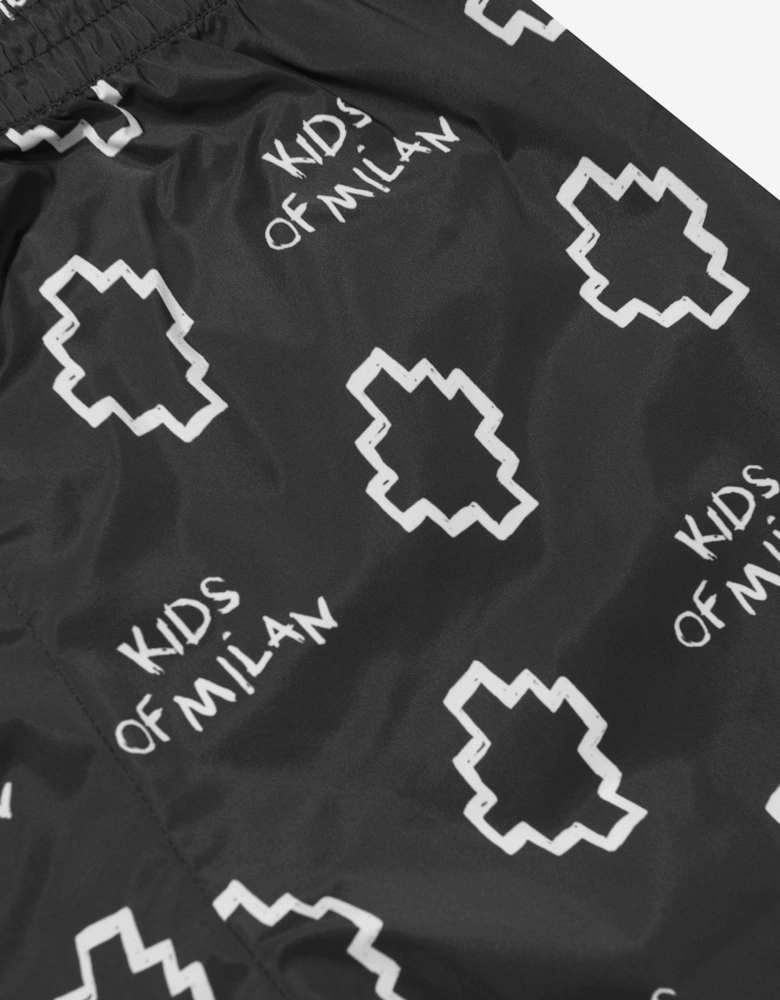 Boys Logo Print Swim Shorts