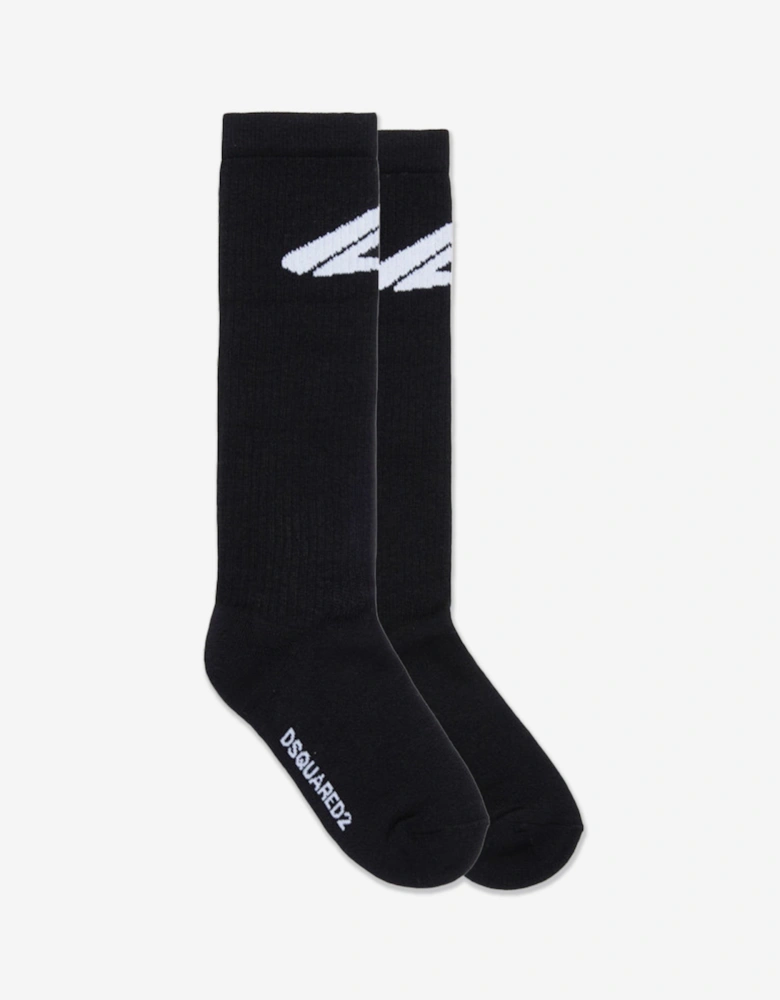 Kids Icon Logo Socks in Black