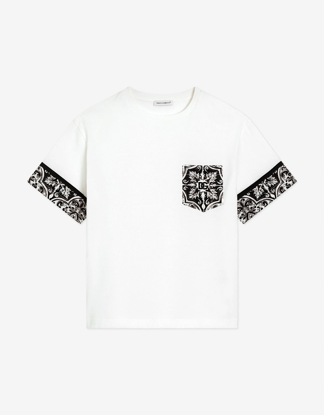 Boys Majolica Pocket T-Shirt in White, 5 of 4