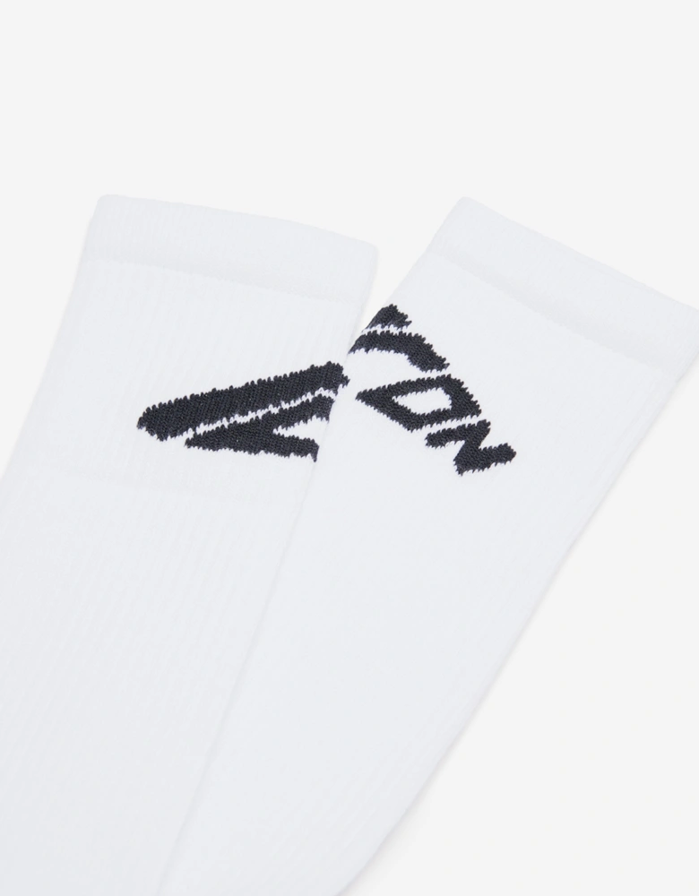 Kids Icon Logo Socks in White