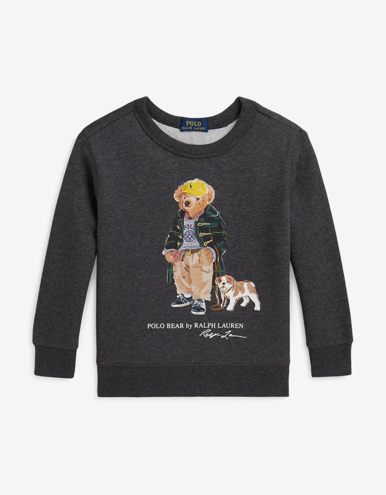 Boys Polo Bear Sweatshirt in Grey