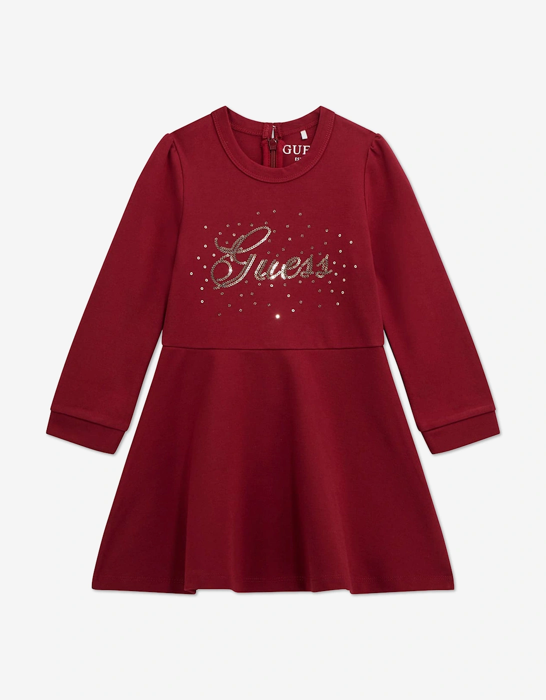 Girls Punto Milano Dress in Red, 5 of 4