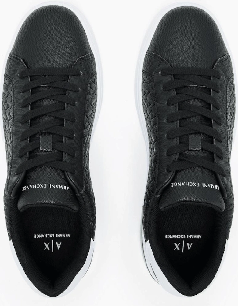 AX Monogram Logo Black/White Low Top Trainer