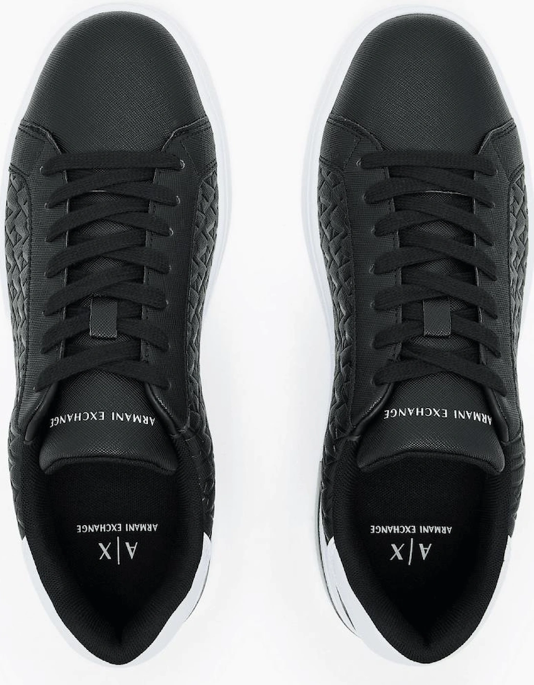 AX Monogram Logo Black/White Low Top Trainer