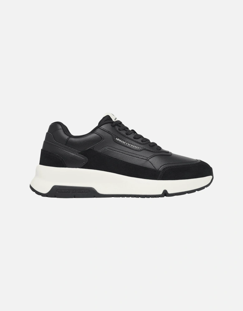 Leather Black/White Runner Trainer