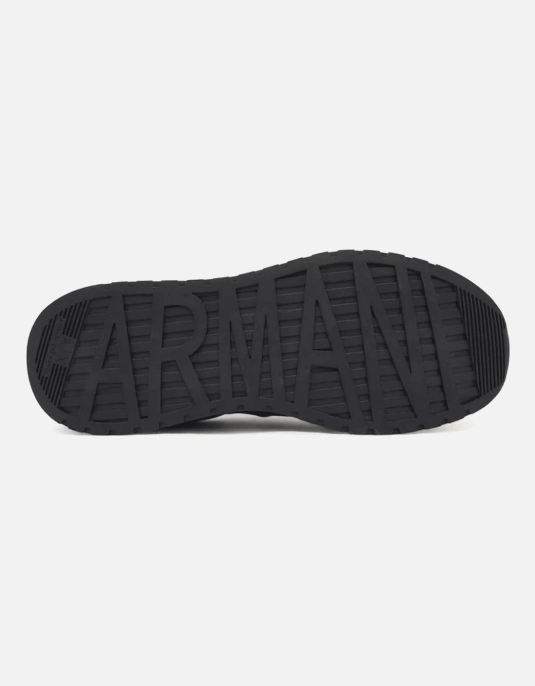 Leather AX Logo Triple Black Runner Sneaker