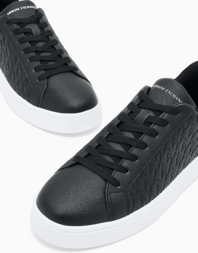 AX Monogram Logo Black/White Low Top Trainer