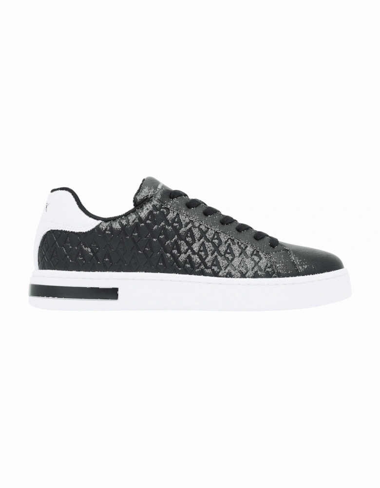 AX Monogram Logo Black/White Low Top Trainer