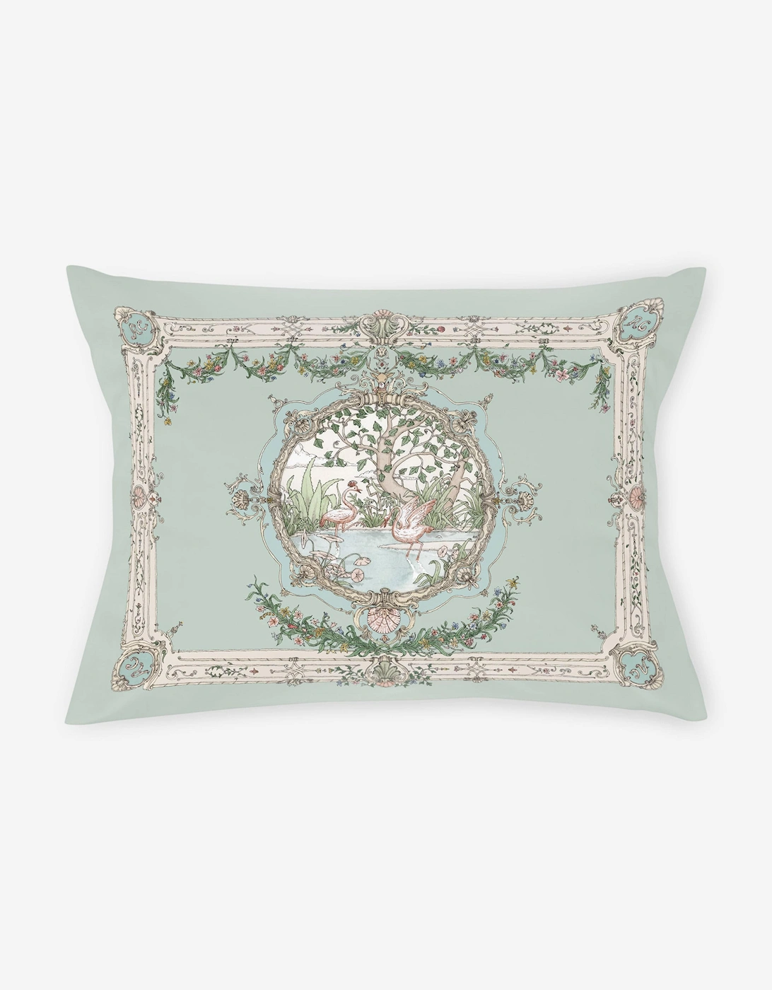 Baby Tapestry Satin Cushion in Green (40 cm x 30 cm), 5 of 4
