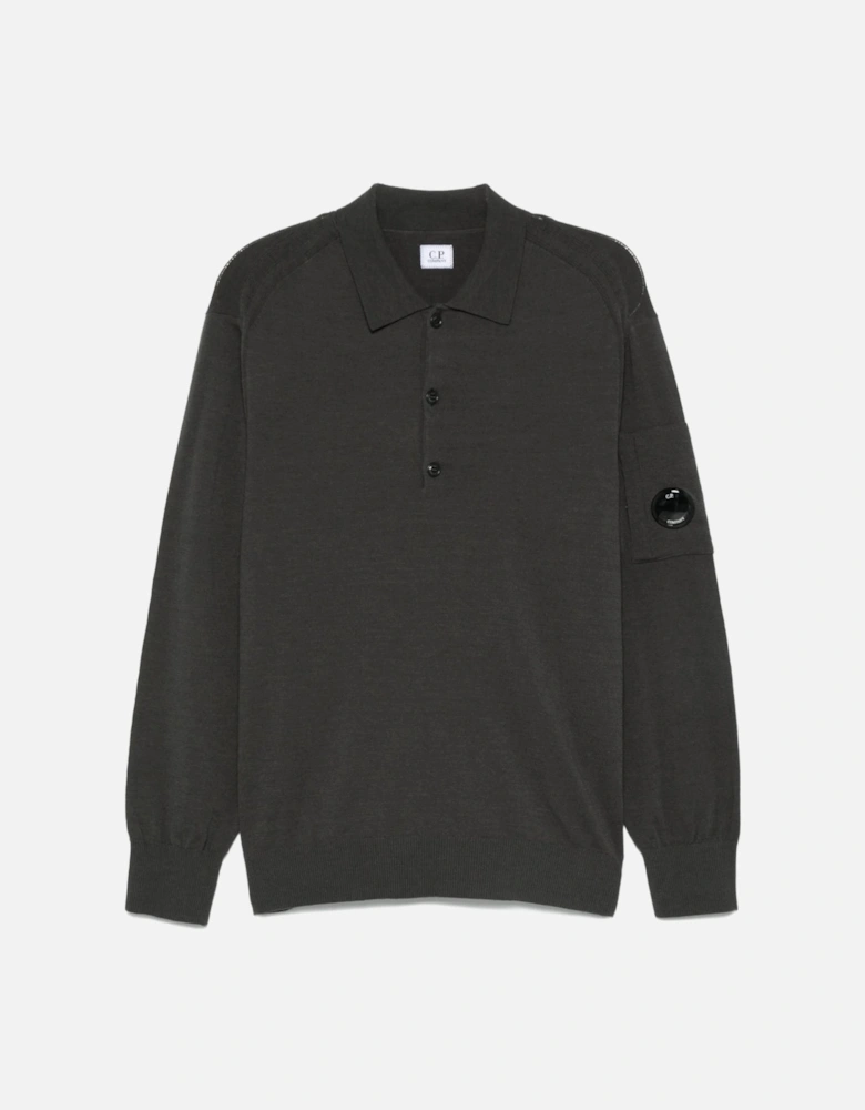Merino Wool Polo Grey