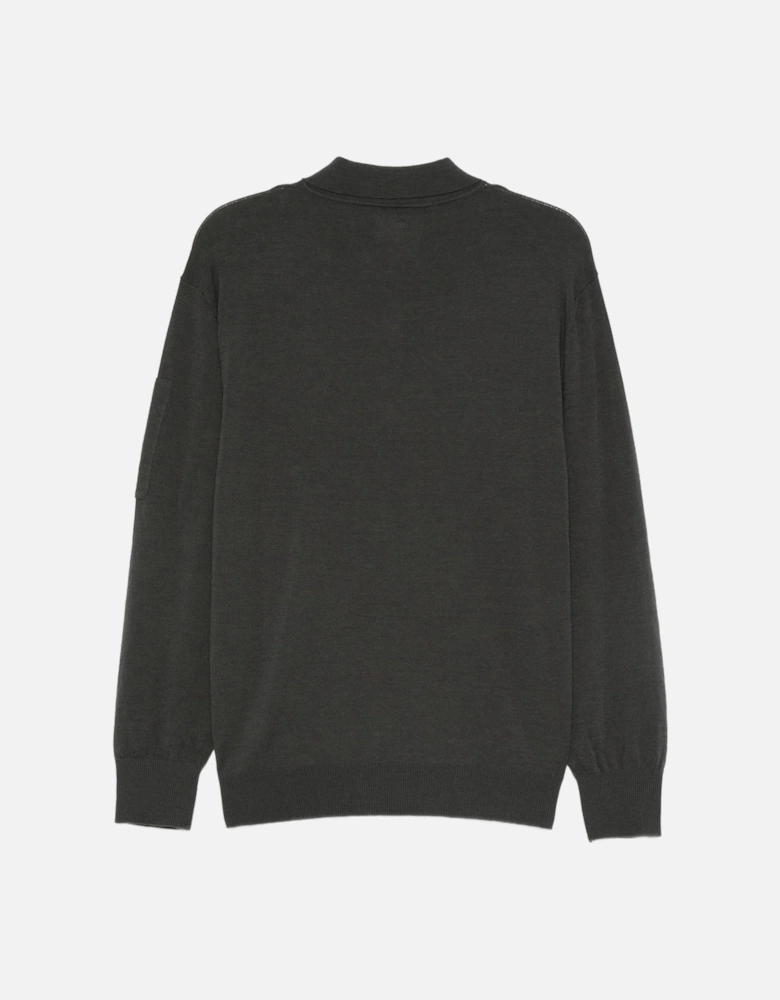 Merino Wool Polo Grey