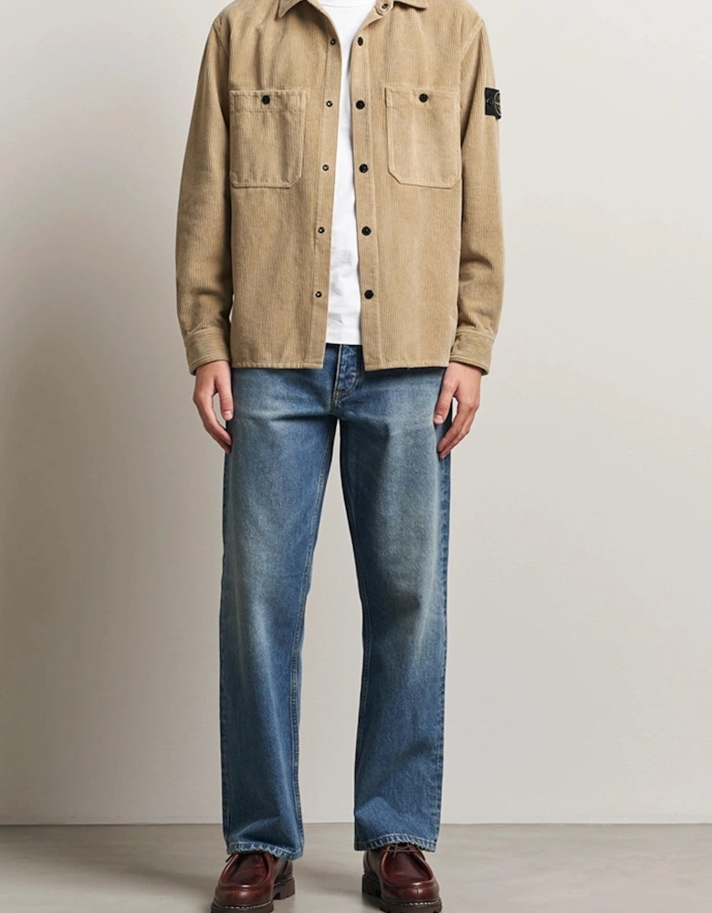 S0212 Corduroy Overshirt Desert