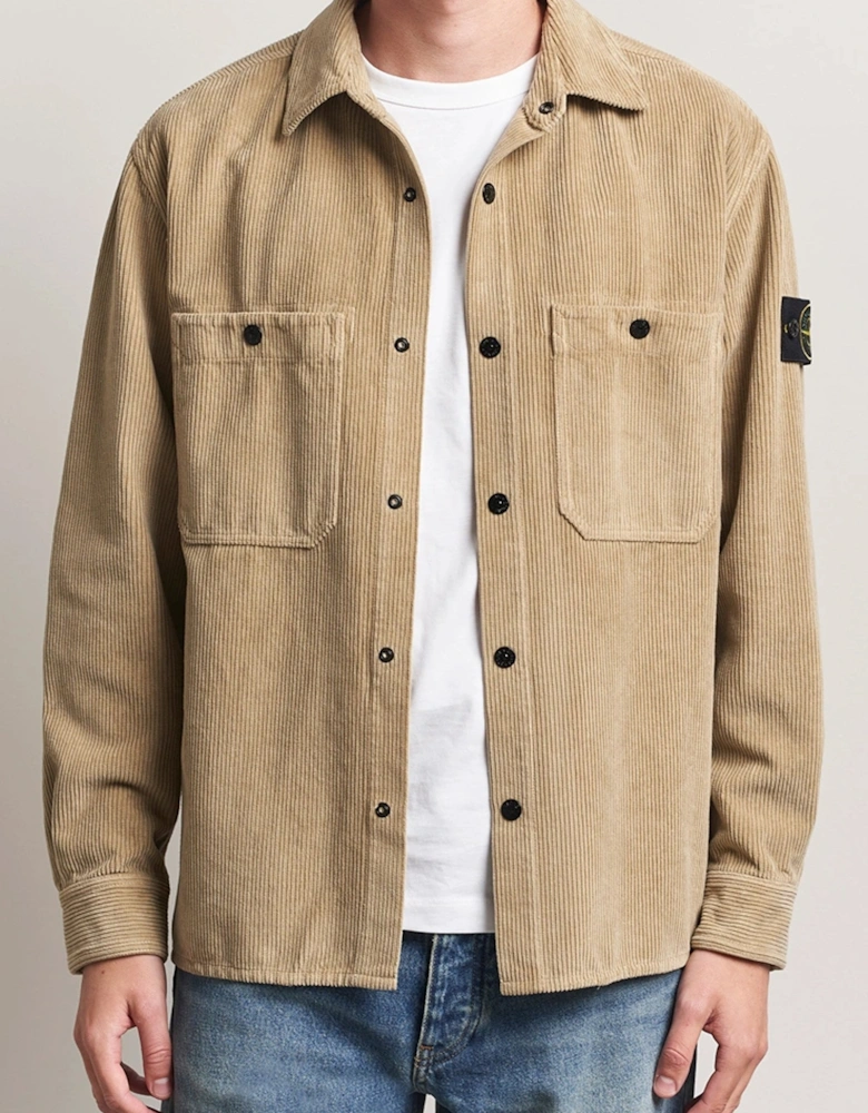 S0212 Corduroy Overshirt Desert