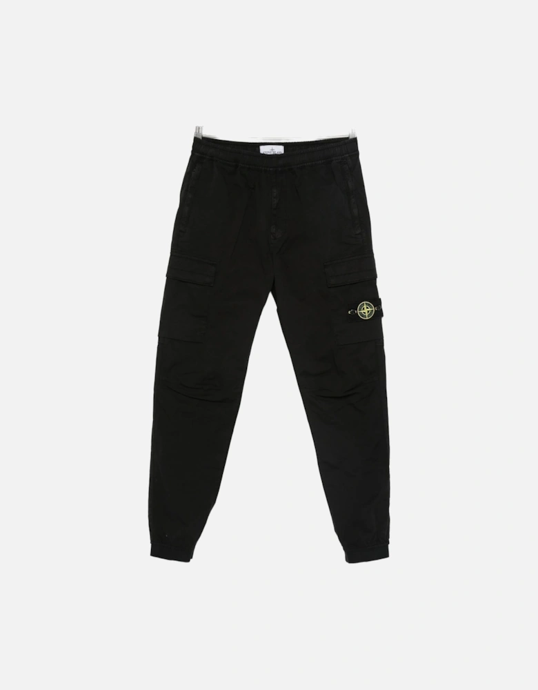 S0010 Cuffed Cargo Trousers Black