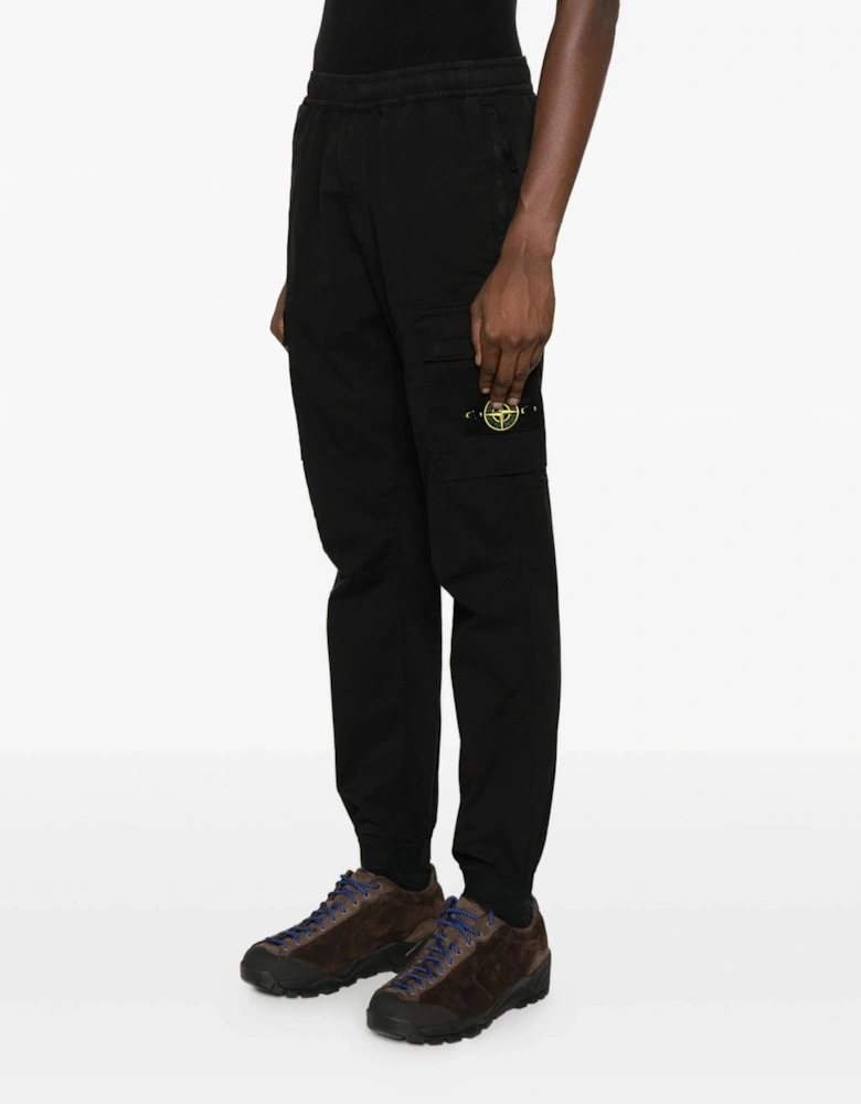 S0010 Cuffed Cargo Trousers Black