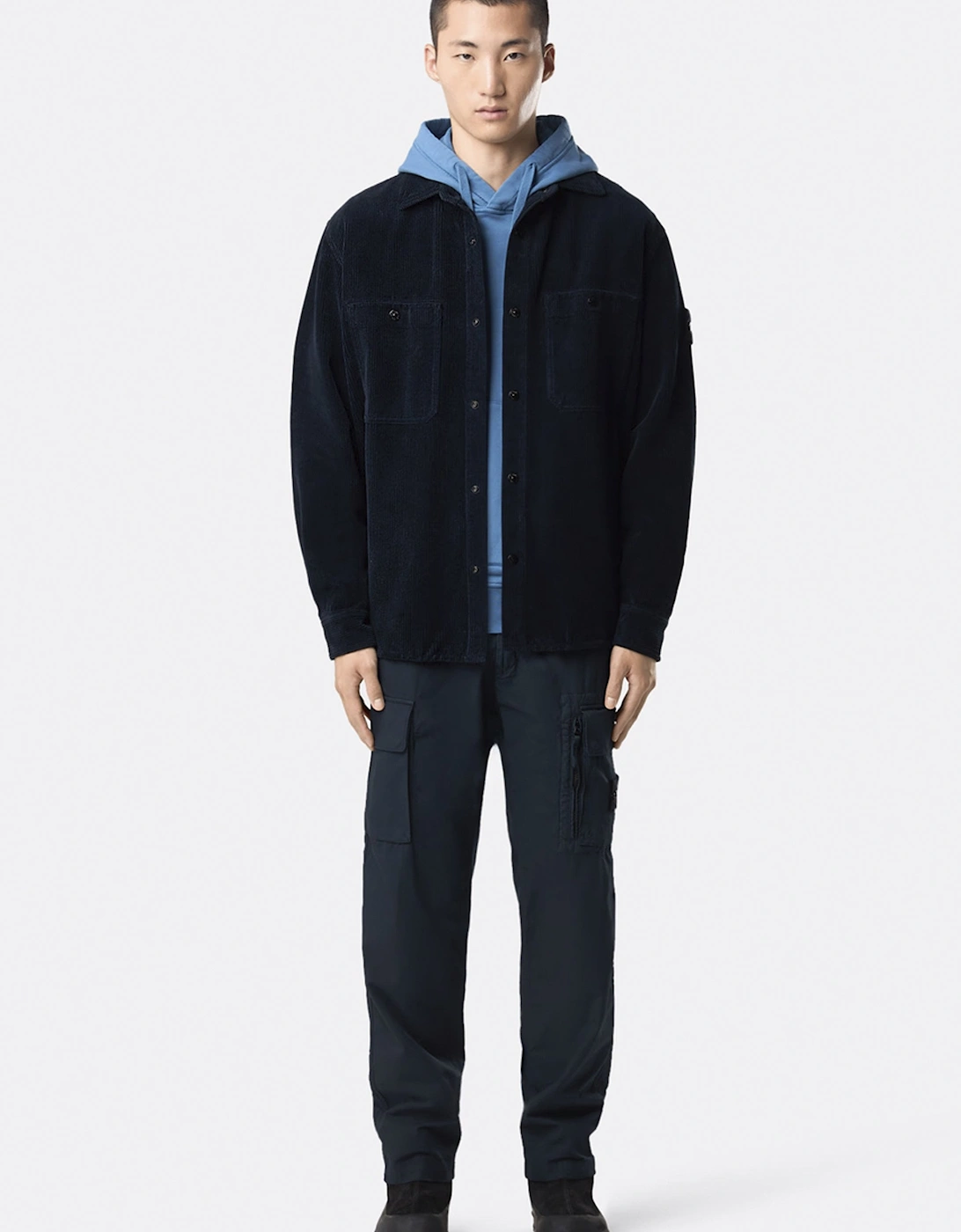 S0212 Corduroy Overshirt Navy