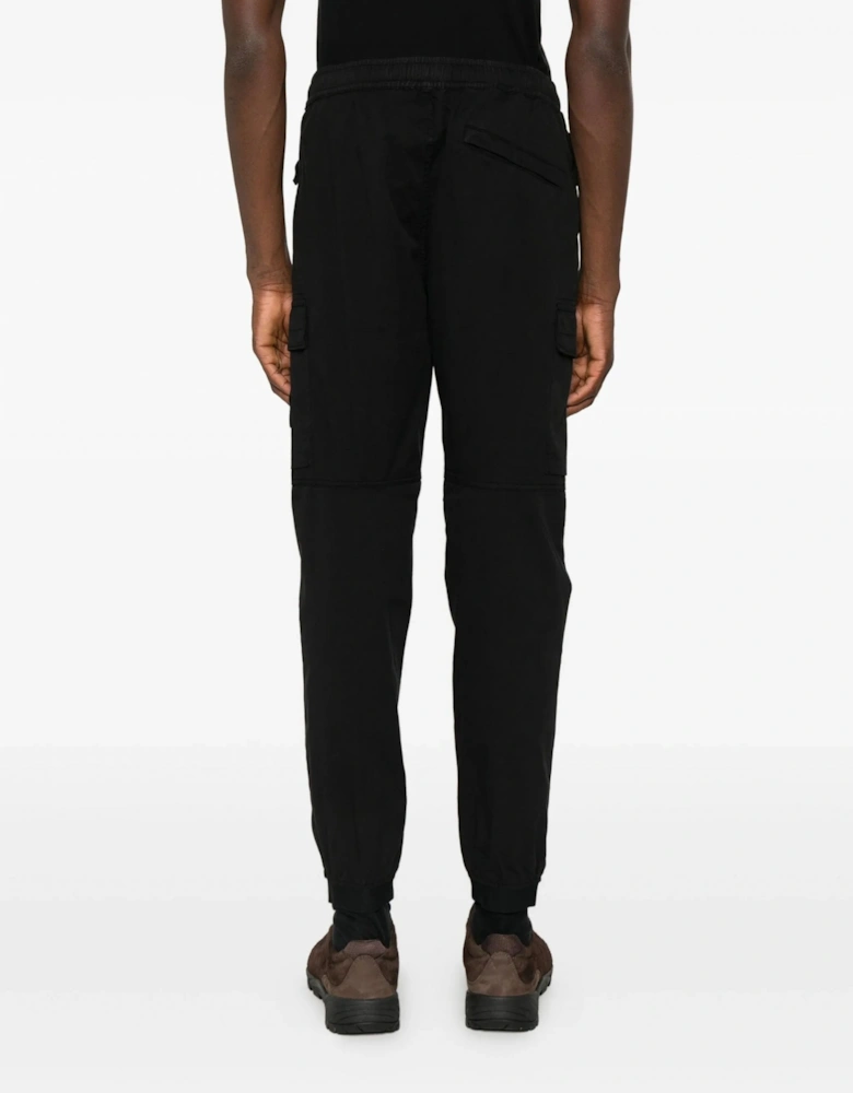 S0010 Cuffed Cargo Trousers Black