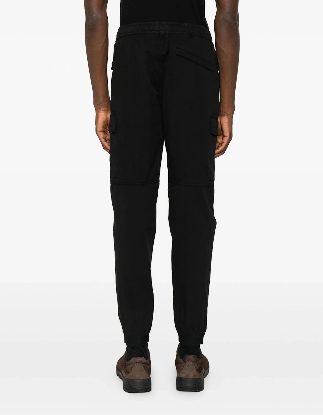 S0010 Cuffed Cargo Trousers Black