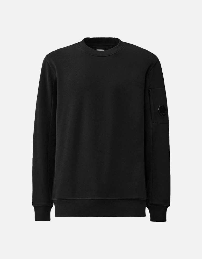 Diagonal Raised Lens Sweatshirt Black