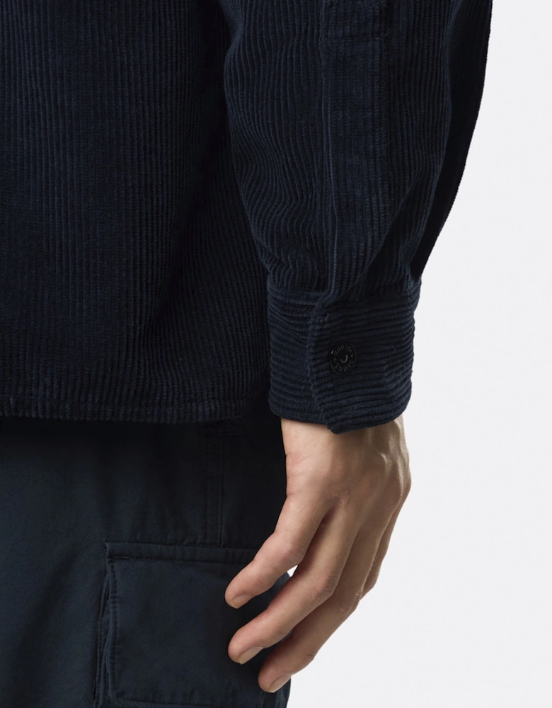 S0212 Corduroy Overshirt Navy