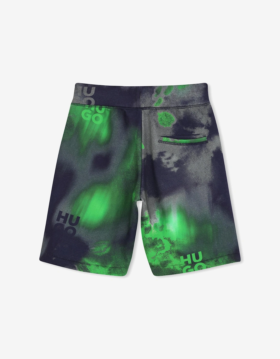Boys Acid Wash Bermuda Shorts in Navy