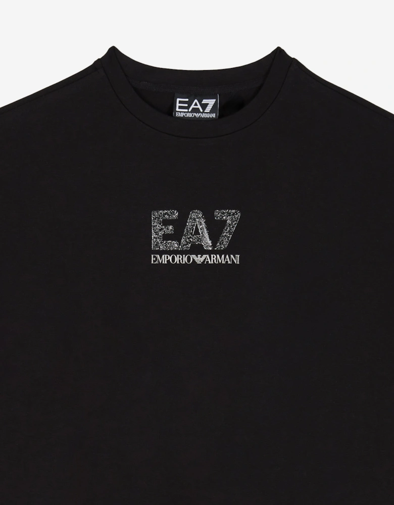 Girls Logo Jersey Dress in Black