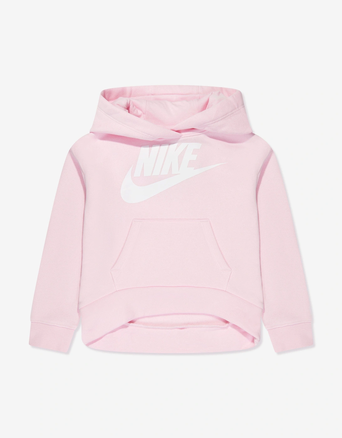 Girls Club Fleece High Low Hoodie in Pink, 5 of 4