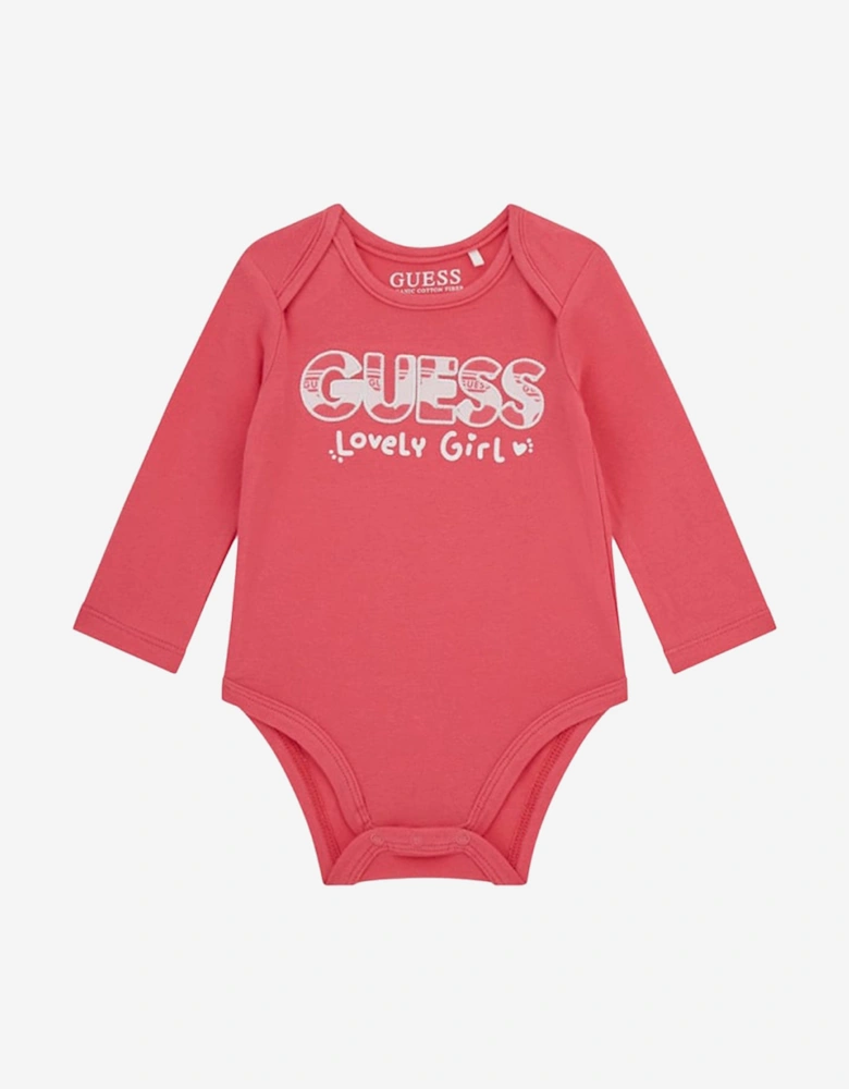 Baby Girls Bodysuit Set in Pink
