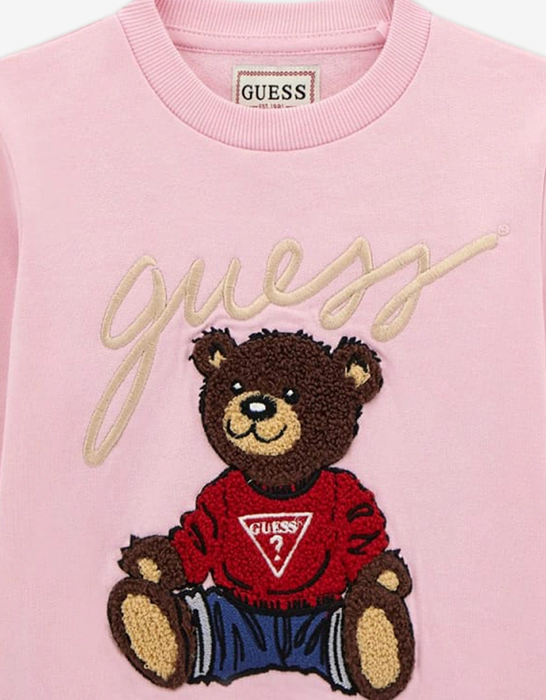 Girls Teddy Bear Sweatshirt in Pink