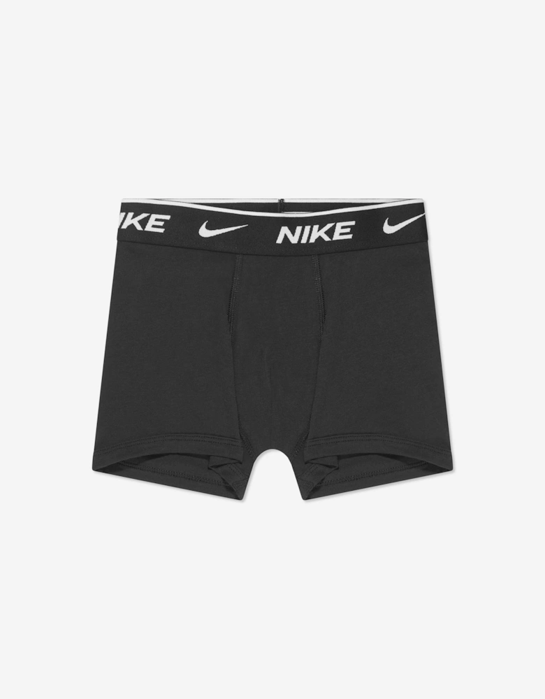 Boys 3 Pack Essential Boxer Shorts Set in Black