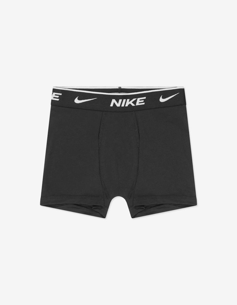 Boys 3 Pack Essential Boxer Shorts Set in Black