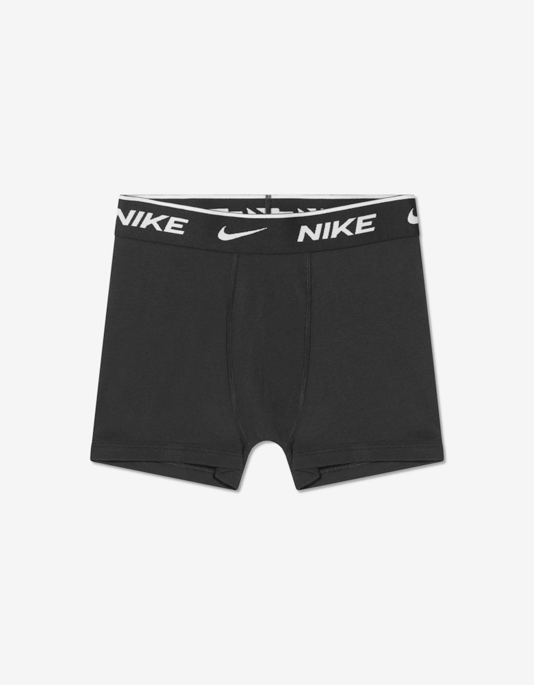 Boys 3 Pack Essential Boxer Shorts Set in Black