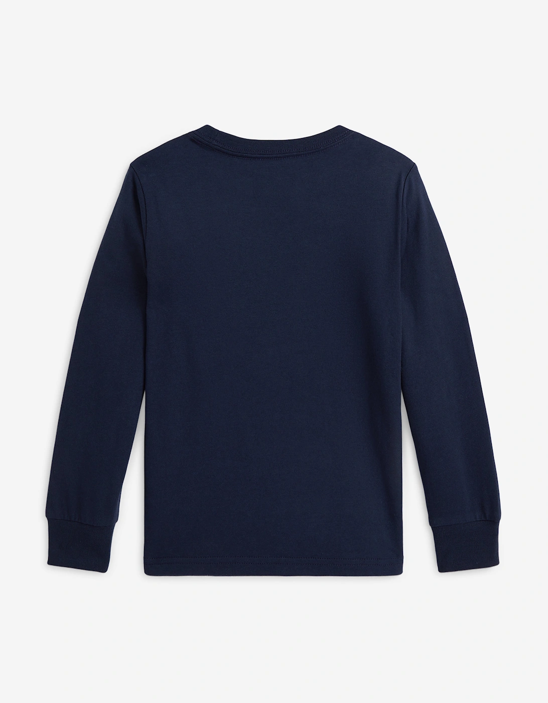 Boys Long Sleeve Polo Bear T-Shirt in Navy