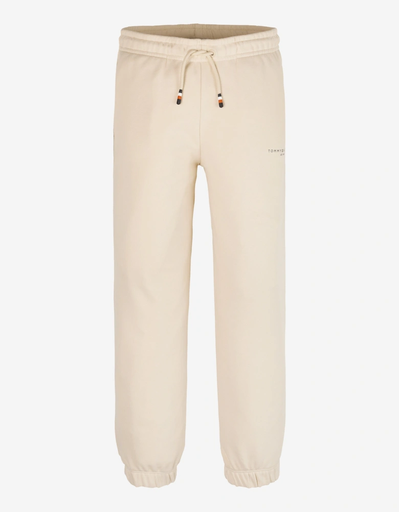 Kids Mini Corp Logo Joggers in Beige