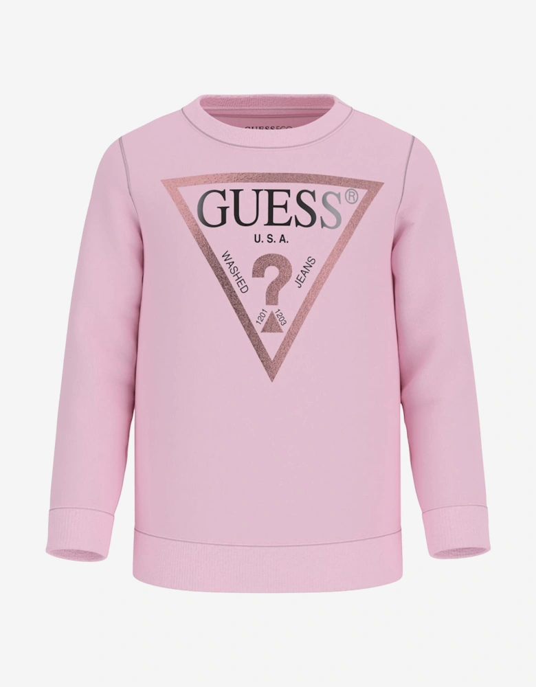 Girls Logo Sweatshirt in Pink