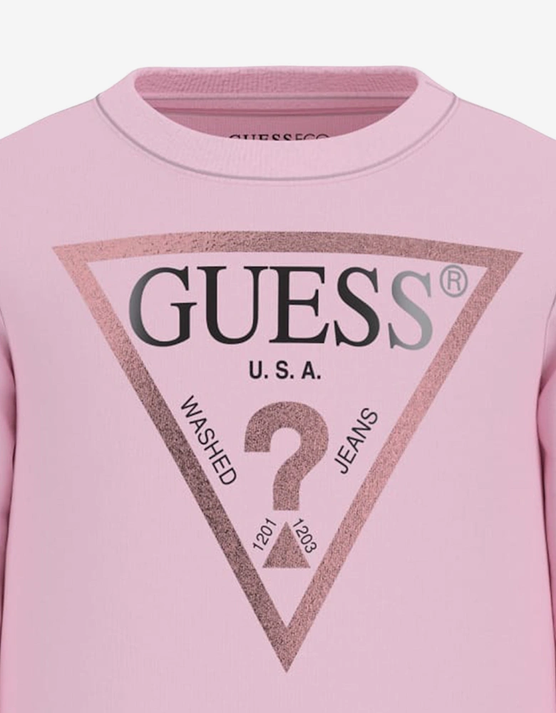 Girls Logo Sweatshirt in Pink