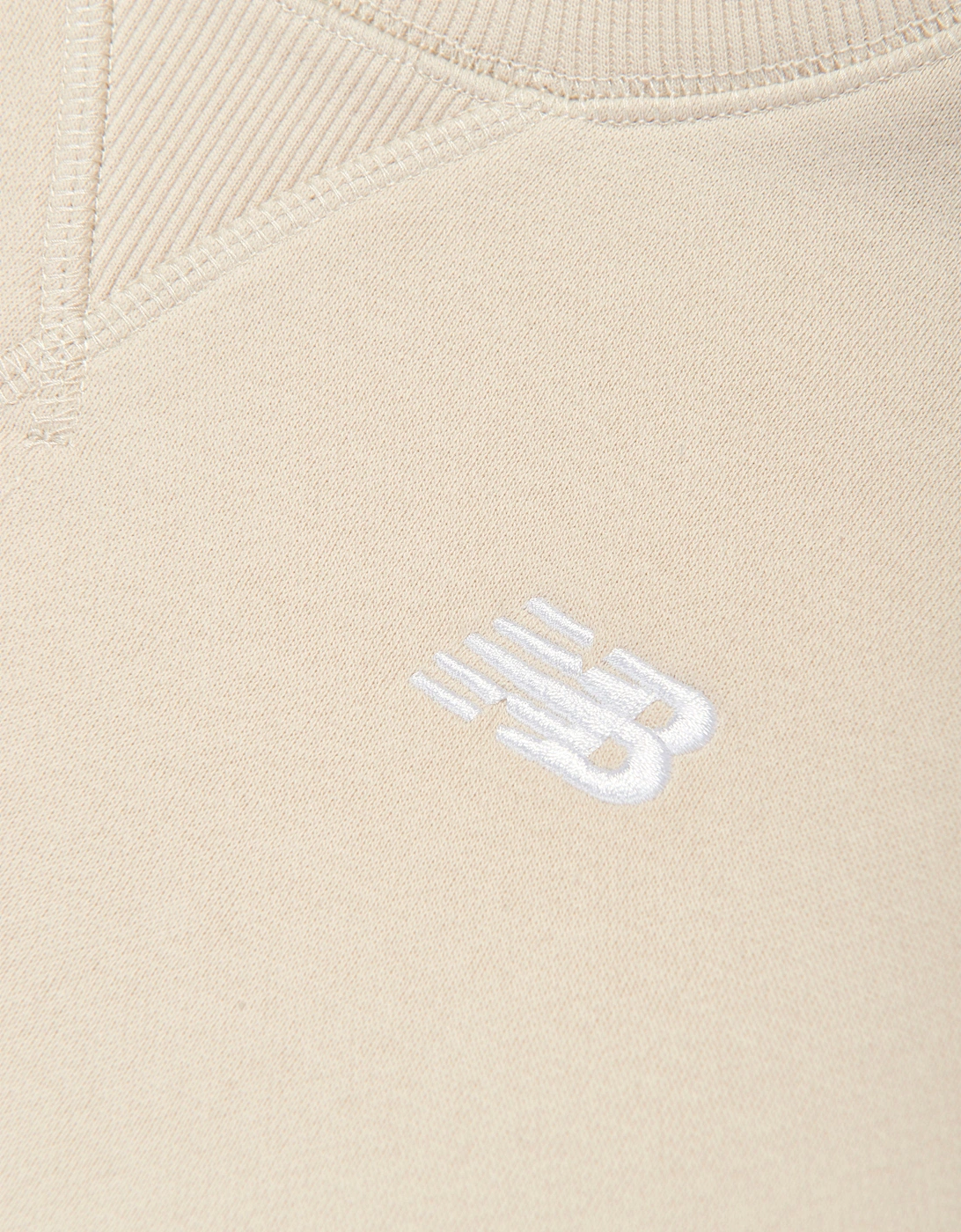 Boys Brush Back Small Logo Sweatshirt in Beige