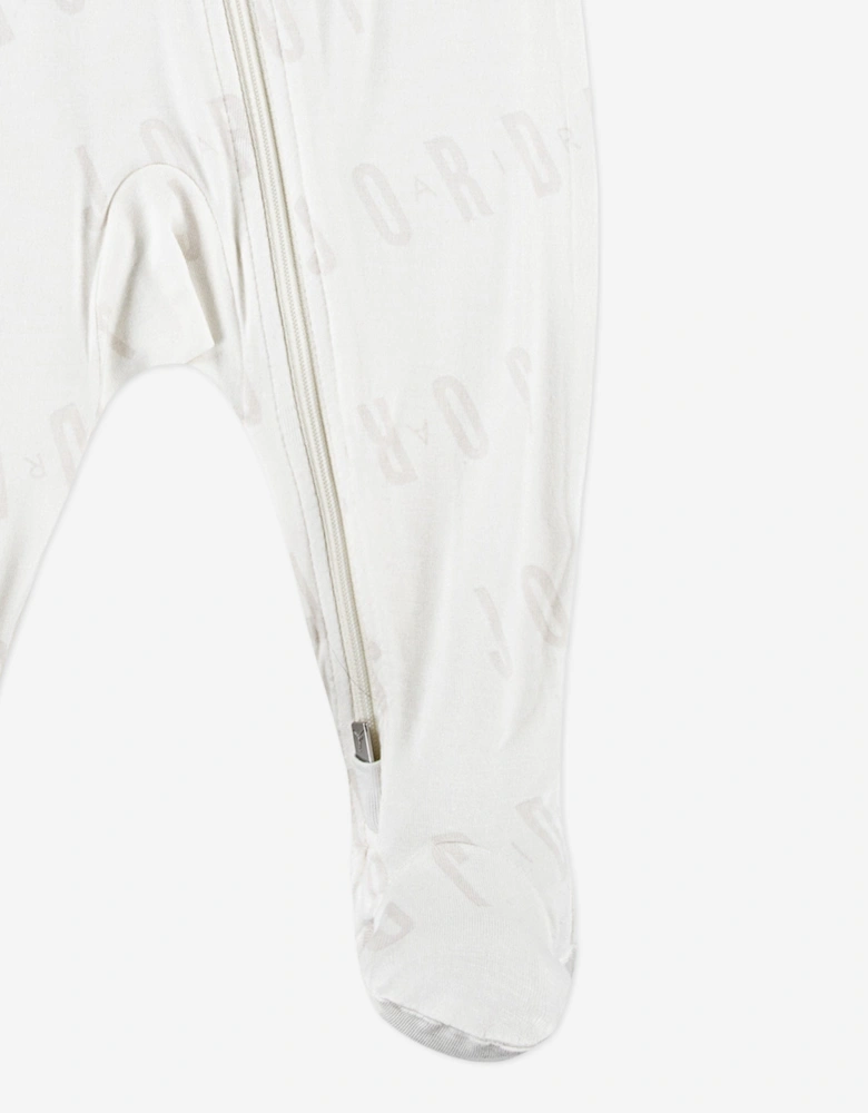 Baby Bubble Footed Coverall in Ivory