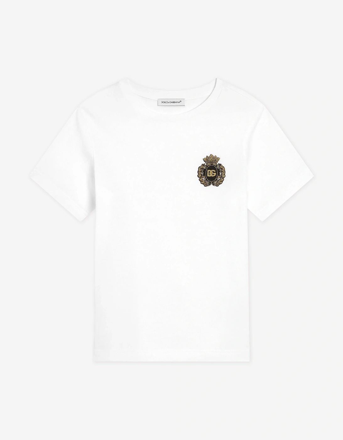 Boys Logo Patch T-Shirt in White, 5 of 4