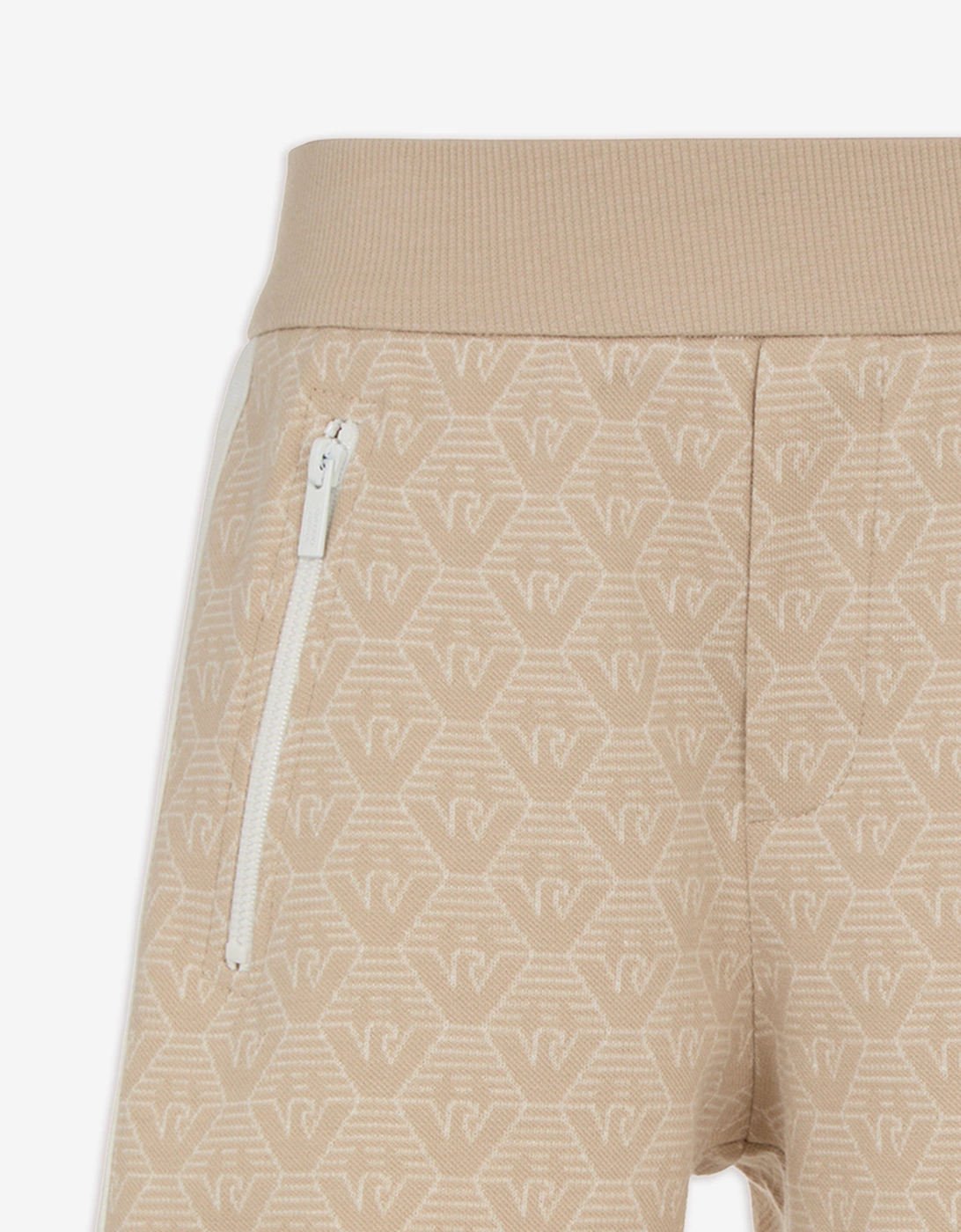 Boys Logo Bermuda Shorts in Beige