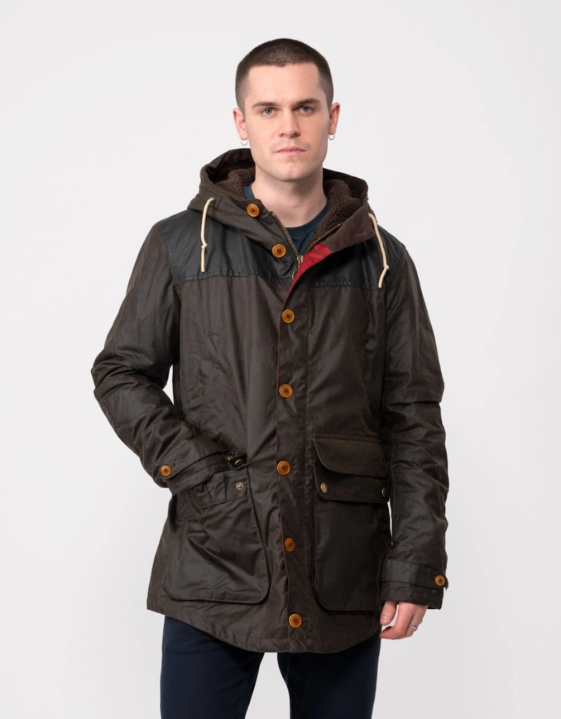 Game Mens Wax Parka - Olive, 8 of 7