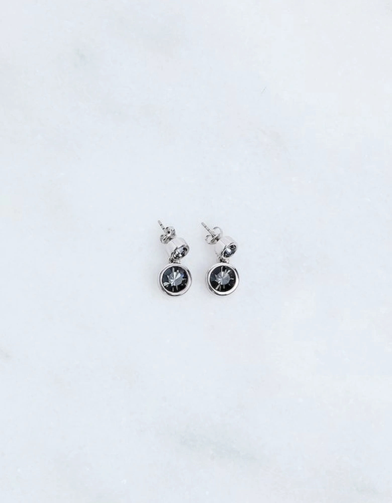 Hand Set European Crystal Solitaire Drop Earrings