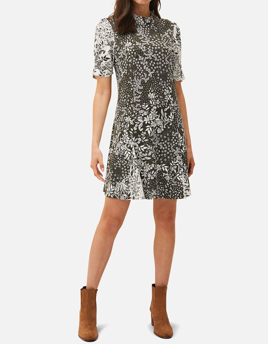 Alva Mixed Print Dress Floral, 2 of 1