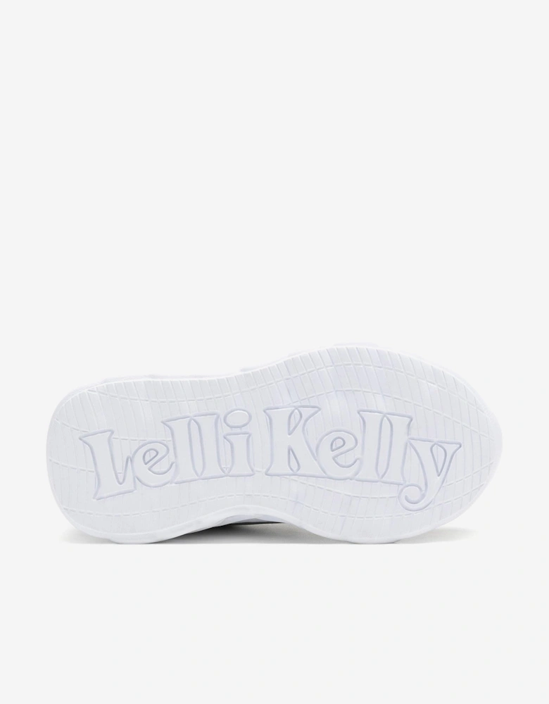 Girls Christina Unicorn Light Up Trainers in Silver