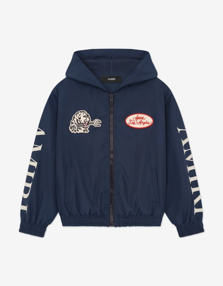 Kids Station Patch Windbreaker in Navy