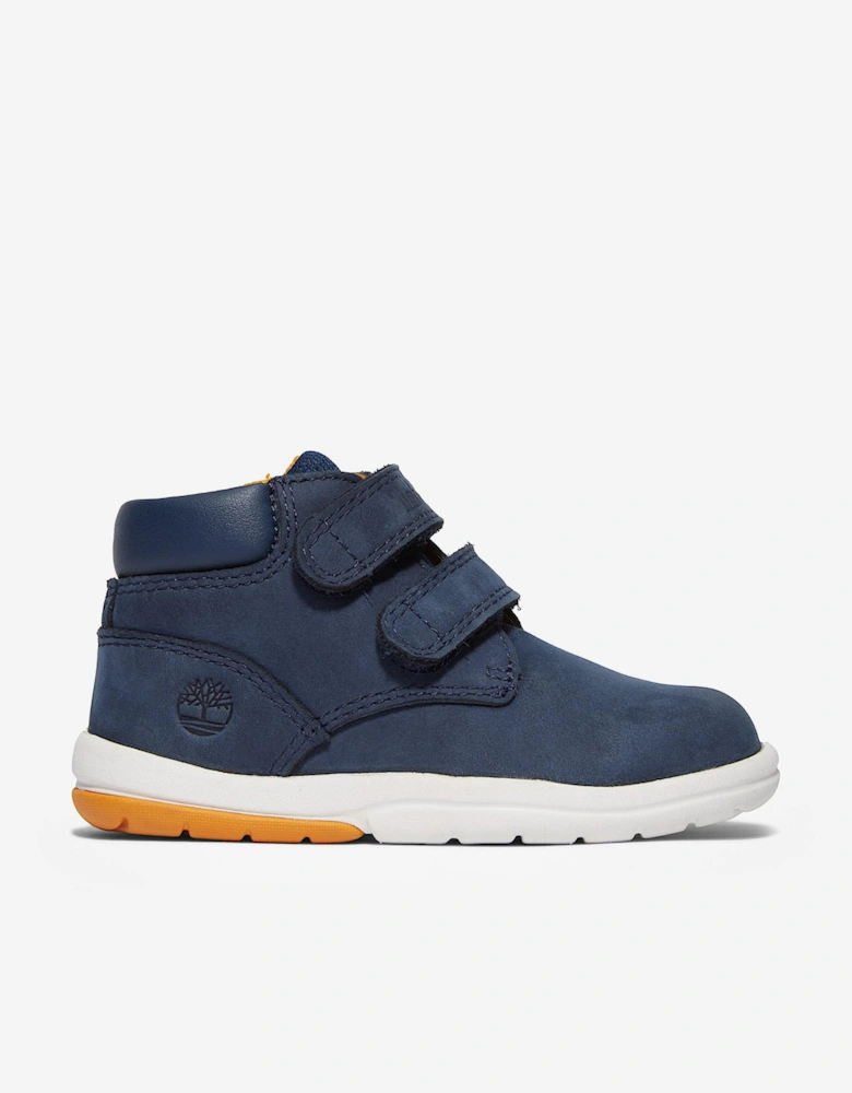 Boys Toddle Tracks Mid Hook & Loop Boots in Navy