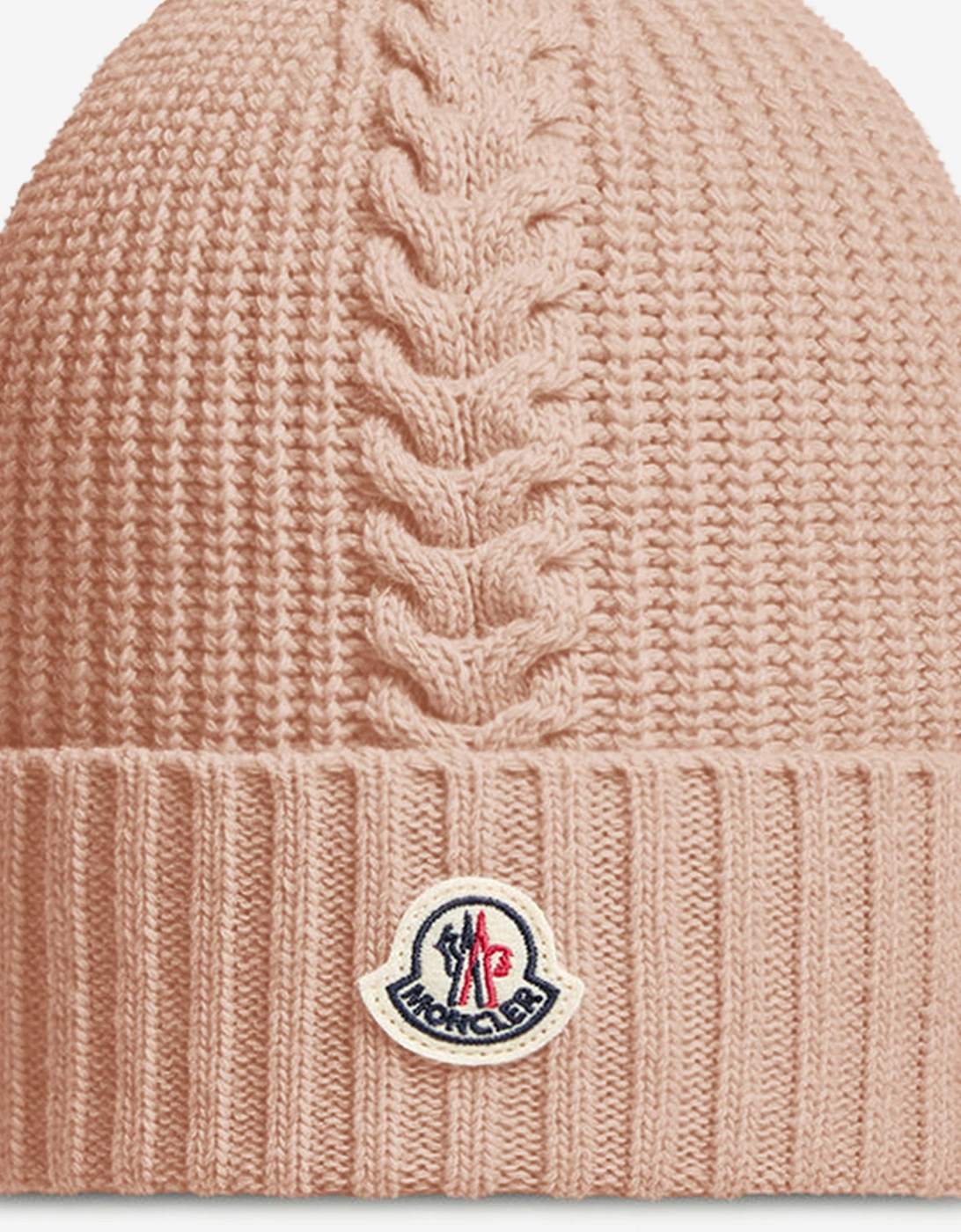 Girls Knitted Pom Pom Hat in Beige