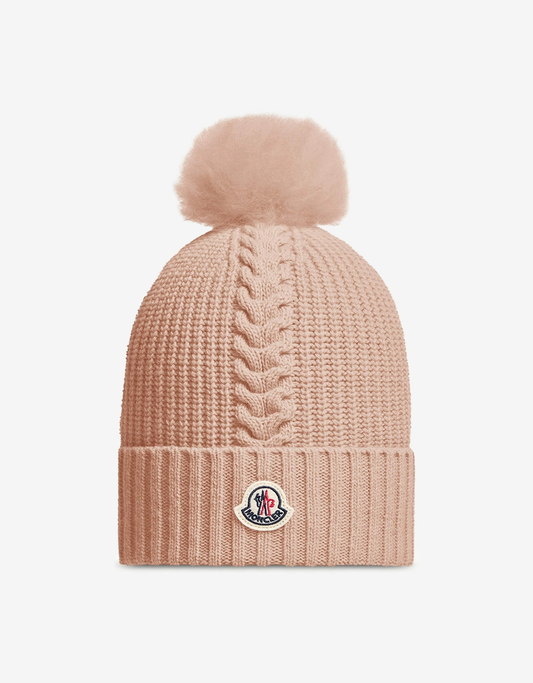 Girls Knitted Pom Pom Hat in Beige, 5 of 4