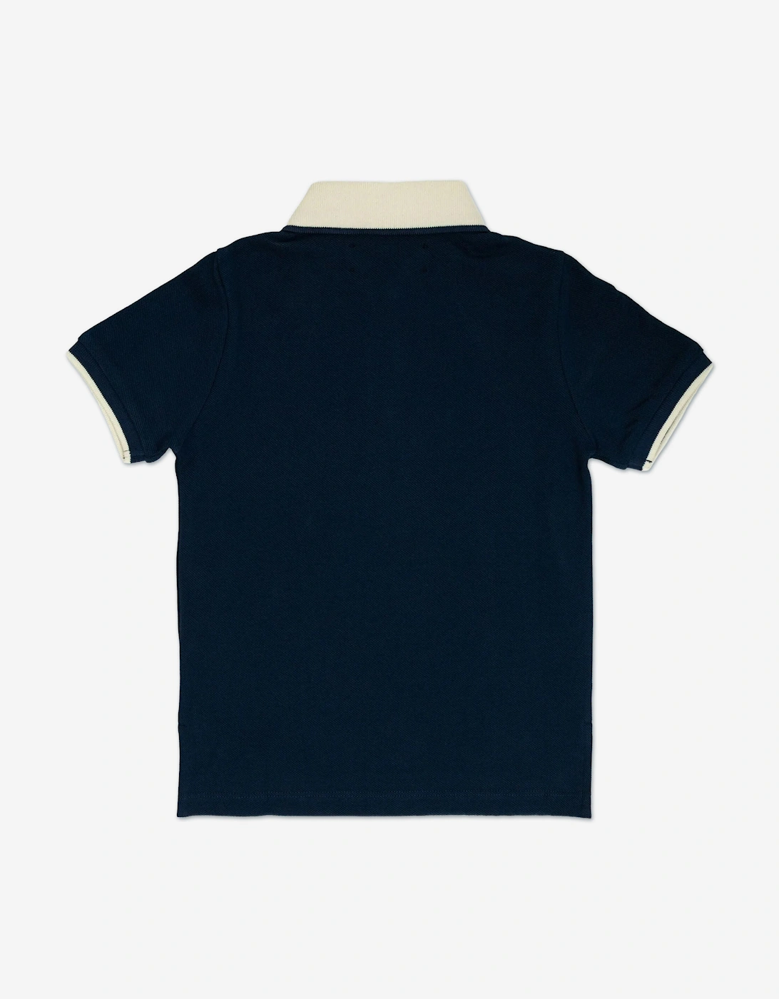 Boys Station Patch Polo Shirt in Navy