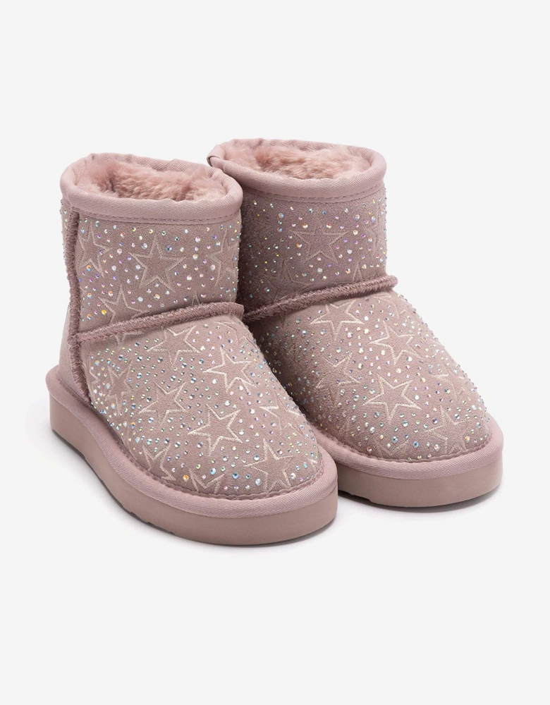 Girls Dajana Diamante Boots in Pink